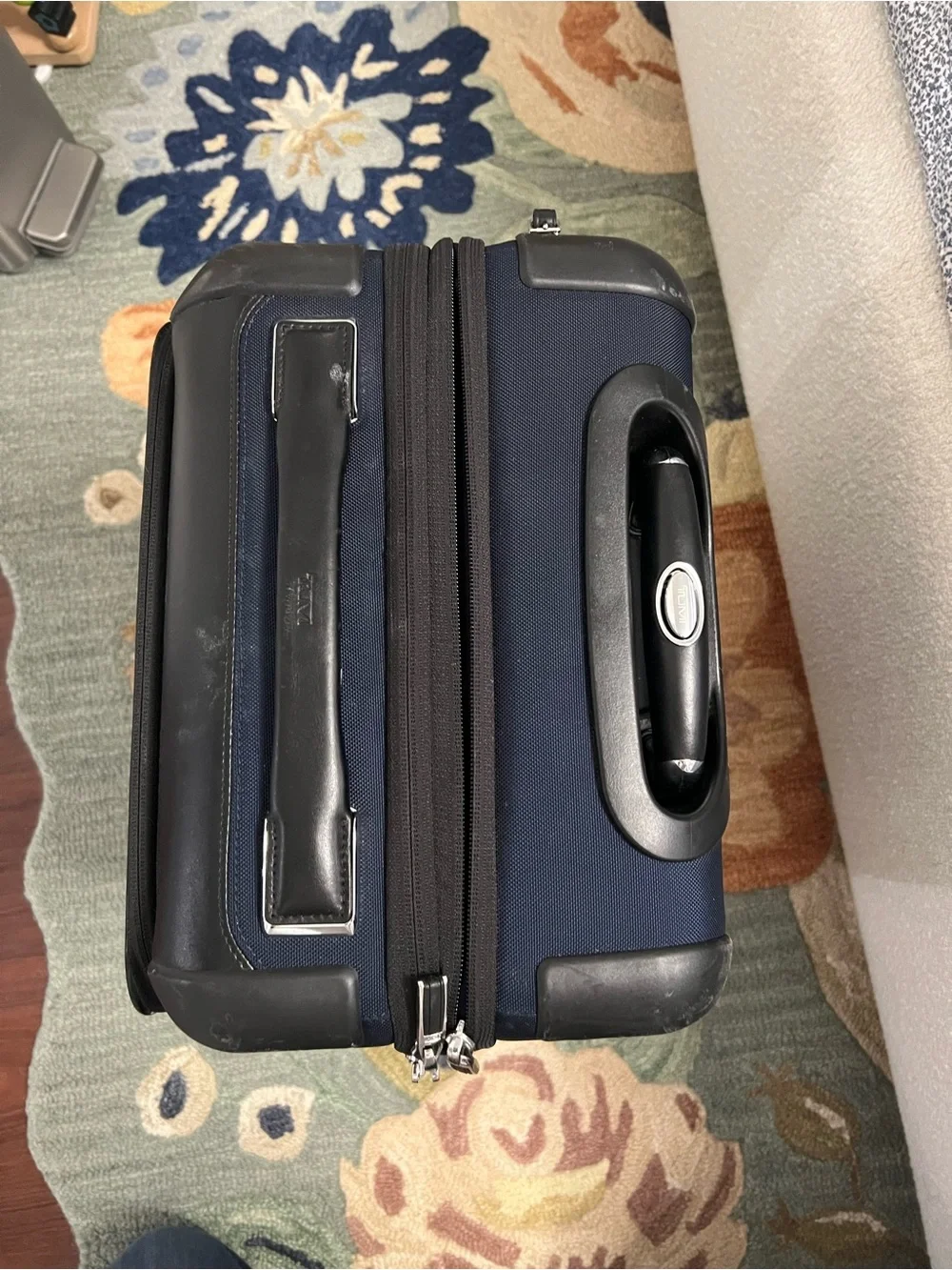Tumi Navy Arrive Carry on Suitcase